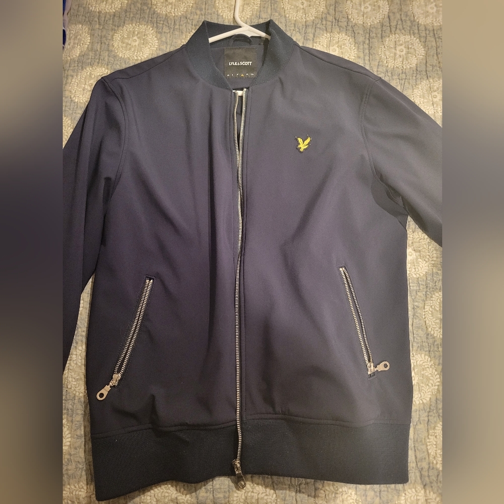 Lyle & Scott black bomber jacket. Large.